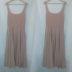 Reformation Rou Fit Flare Midi Tank Dress Blush